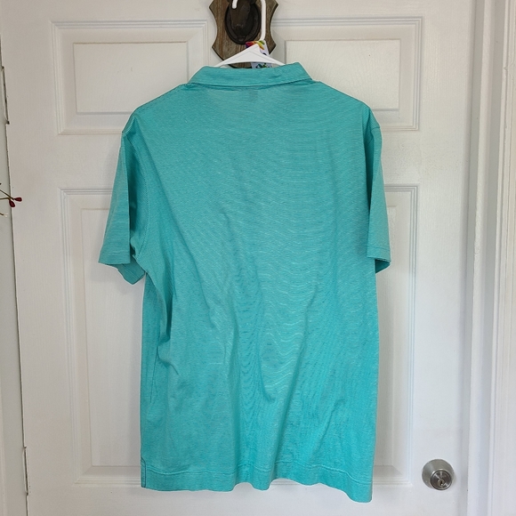Mercer Blue Men's Short Sleeve Polo Shirt, Size: Medium Color: Teal - Picture 9 of 10